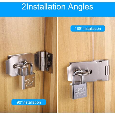 12 Inch Stainless Steel Sliding Door Lock With Padlock Clasp - Security Bolt For Gates, Sheds, Wooden Doors - View #11