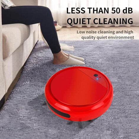 SALUTUY Multifunctional Intelligent Sweeping Robot,Robot Vacuum Cleaner Rechargeable Sweeping Robot Strong Suction Household Robot Cleaner, Red