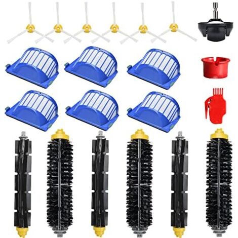 Replacement Accessories kit compatible with iRobot Roomba 600 series 614 615 621 671 697 698 650 651 660 690 Roller brushes Filter Side brushes (1/5)