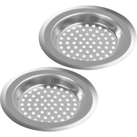 2Pcs Kitchen Sink Strainer, Stainless Steel Sink Strainer, Bathroom Sink Strainer, Kitchen Sink Grid to Isolate Slag and Prevent Clogged Debris-75mm (1/5)