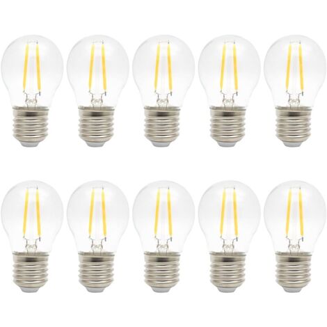10 Pack E27 LED Filament Light Bulbs 2W Vintage Edison Bulb Energy Saving Edison LED Warm White 2700K Retro Bulbs AC 220V (1/5)