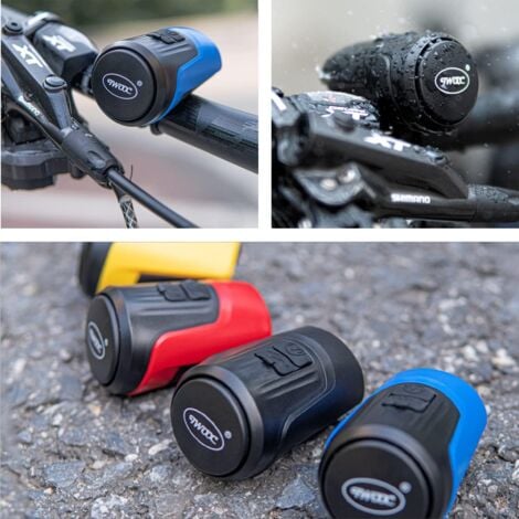 Electric Bike Bell, 125dB Anti-theft Alarm Loud Electronic Bike Horn, 4 Sound Modes, USB Rechargeable Waterproof Battery Alarm, Powerful Adult MTB Bicycle Bell 1pcs, Black