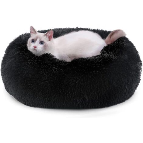 Large Dog and Cat Bed - Washable - for Medium and Large Dogs and Cats,Comfortable and Soft - 4 Sizes for a Soft and Warm Sleep, Black 40cm Black M (Pack of 1)
