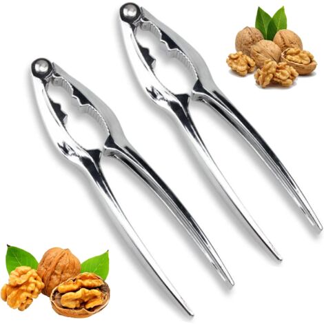 Nutcracker,2 Nutcracker Tongs, Nutcracker,Nutcracker Metal Nutcracker,Stainless Steel Nutcracker, for Nuts,Walnuts,Hazelnuts,Almonds,Or Other Nuts (1/5)