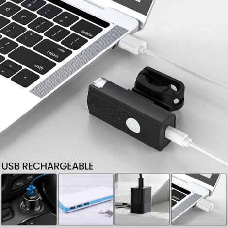 Bike Lights,USB Rechargeable LED Bike Headlight,Rechargeable Waterproof Front Bike Light Set 5 Modes Bike Lights,Bike Light Set for All Bikes