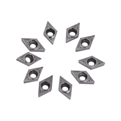 10 PCS CNC Inserts Carbide Inserts DCGT070204-AK Turning Tool Carbide Blade CNC Cutter with Box for Soft Materials, Turning Inserts (1/5)