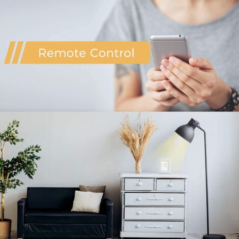 Smart Plug (Type F), Smart Plug Compatible with Alexa and Google Home, 16A Electrical Outlet with Voice Control, Remote Control and Time Function via APP eHomelife (4)