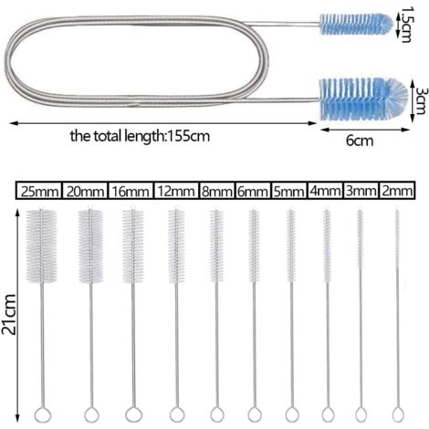 Bottle Washer 11 Pieces Mini Bottle Brush Swab Brush Set Cleaning Nylon Tube Cleaning Brush Cleaning Brush Straw Cleaning Brushes Cleaning Brush