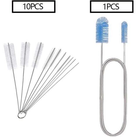 Bottle Washer 11 Pieces Mini Bottle Brush Swab Brush Set Cleaning Nylon Tube Cleaning Brush Cleaning Brush Straw Cleaning Brushes Cleaning Brush