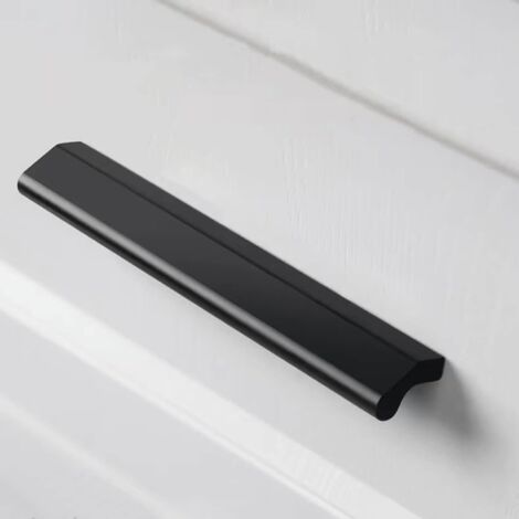 4 Pieces Cabinet Handles, Aluminum Alloy Kitchen Cabinet Handle Black Kitchen Door Handle Drawer Pulls with Screws, Door Knobs for Cupboard Cabinet Drawers