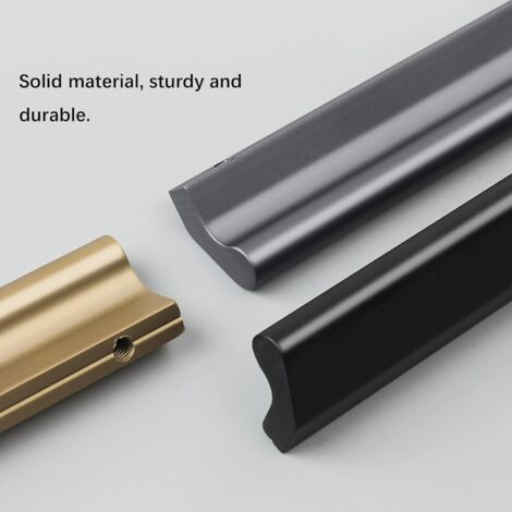 4 Pieces Cabinet Handles, Aluminum Alloy Kitchen Cabinet Handle Black Kitchen Door Handle Drawer Pulls with Screws, Door Knobs for Cupboard Cabinet Drawers