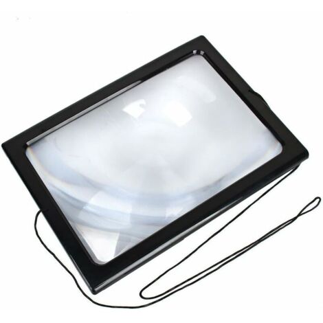 Hands Free 3x A4 Large Size Magnifier with LED Light Reading Magnifier Gdel (1/5)