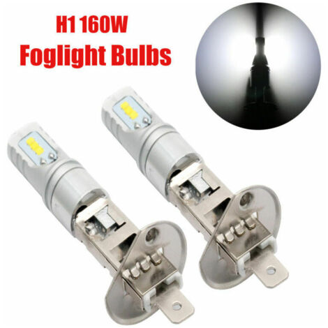 Kit 2x 160W H1 LED Anti Fog Lights Lamp DRL White Bulbs 1600LM 6500K (1/5)