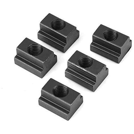 T Slot Nuts, 5pcs Black Oxide Finish T Slot Nuts M8/10 Wires Fit In T-Slots in Machine Tool Tables (M8