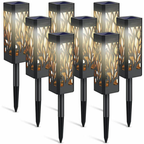 Solar Powered Lights Outdoor, 8 Pieces Garden Decoration Solar Lantern with Warm White Light, IP65 Waterproof Auto On/Off Outdoor Solar Light for Outdoor Yard Yard Lawn 4UuVTqWnU (1/5)
