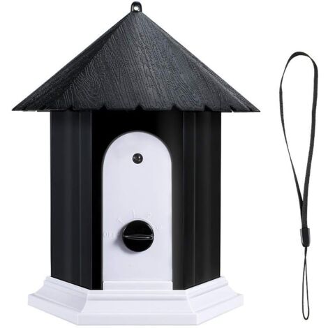 Outdoor Waterproof Ultrasonic Anti Bark Control System, Anti Bark Teaching Education Ultrasound Training Device Stop Barking Without Electric Shock for Dogs (Black) (1/5)