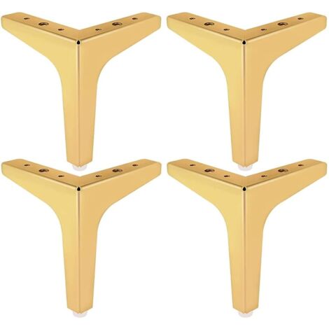 4Pcs Furniture Legs, Gold Furniture Legs, DIY Table Legs, Cupboard Legs, Furniture Legs, Cabinet Legs Furniture Legs, Gold Metal Furniture Legs (B)-READCLY