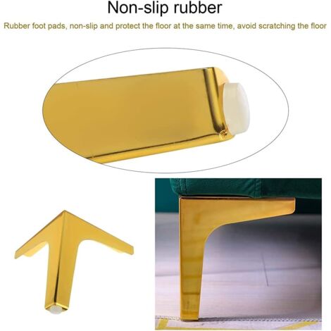 4Pcs Furniture Legs, Gold Furniture Legs, DIY Table Legs, Cupboard Legs, Furniture Legs, Cabinet Legs Furniture Legs, Gold Metal Furniture Legs (B)-READCLY