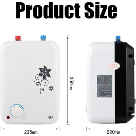 Mini Electric Tank Water Heater, Instant Electric Water Heater, for Kitchen/Bathroom/Hotel/Barber Shop