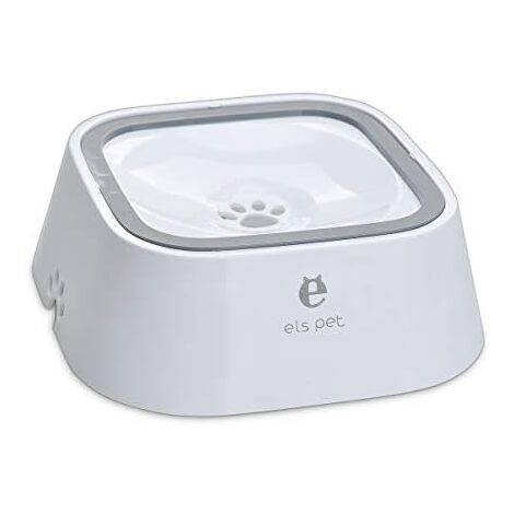 Floating Pet Bowl, 1.5L Slow Water Fountain, No Spill, Anti-Overflow, Anti-Choking, Automatic Pet Bowl for Dog Cat Puppy White (1/5)
