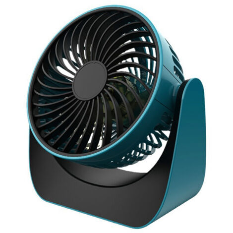 New Student Dormitory USB Rechargeable Mini Portable Desk Fan Portable Quiet Electric Fan Peacock Blue/With Battery/Universal (1/5)