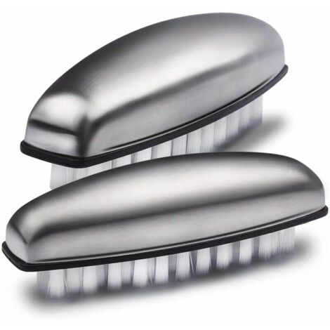 2x Hand Wash Brush Stainless Steel Nail Brush Remove Odor DIY Hand Washing Bathroom Kitchen Cleaning (1/5)