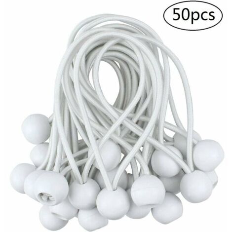 50pcs elastic ball tensioner, gazebo tarp tensioner, camping, tent rope, curtain extension harness, 10cm zOCzhh3Tri (1/4)