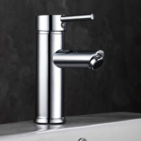 Faucet, G1/2 Stainless Steel Brushed Single Cold Faucet Sink Tap Water Key Type Faucet Bathroom Accessory for Home Kitchen Bathroom (Single Cylinder Cold Faucet)