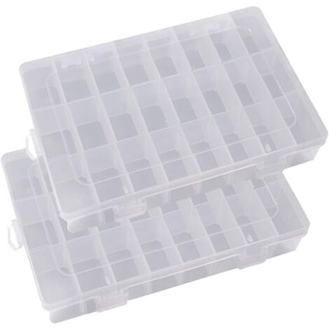 Plastic Boxes, Tool Box with Removable Bins Storage Compartment Food ...