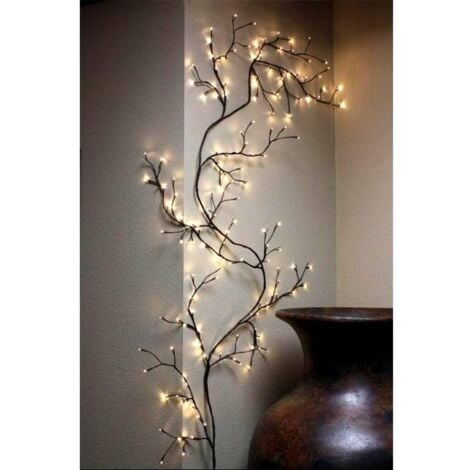 LED Tree Lights, Indoor Wall Decor Tree Vine Lights 144 LEDs Christmas Decoration Bedroom Home (Warm White, Plug In)