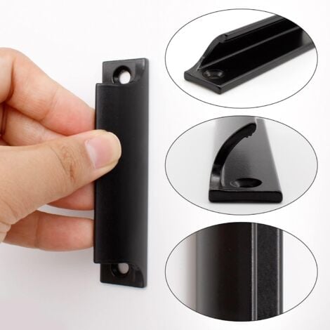 2 Pieces Sliding Door Handle, Aluminum Furniture Handle, Black Kitchen Furniture Handle, Available for Balcony Doors, Sliding Doors, Drawers 90mm