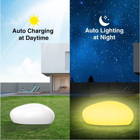 Outdoor Solar Lights, Solar Garden Lights Outdoor, IP67 Waterproof LED Solar Lights 40cm Solar Ball Solar Powered Lamps with 9 Color Light Modes