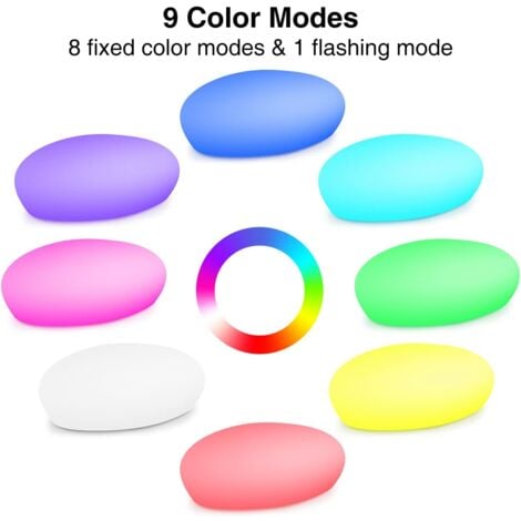Outdoor Solar Lights, Solar Garden Lights Outdoor, IP67 Waterproof LED Solar Lights 40cm Solar Ball Solar Powered Lamps with 9 Color Light Modes