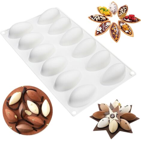 Silicone mold for making dumplings, cakes, mousses 12 cavities 6.3 x 2.5 x 3.8 cm (1/5)