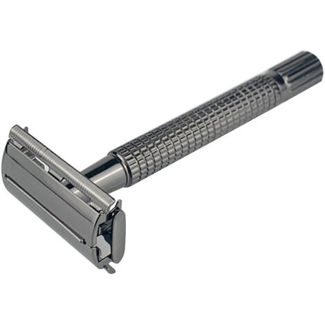 Black Old Style Rotary Head Razor Black Extended Long Handle Metal Butterfly Razor 9N5XQ62R6CVO (1/5)