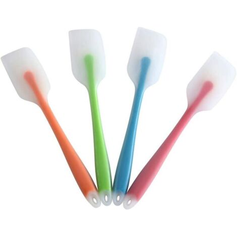 Silicone Spatulas 4 Pieces Heat Resistant Flexible Spatula with Good Grip Stainless Steel Seamless, Heavy Duty, BPA Free, Large, Dishwasher Safe