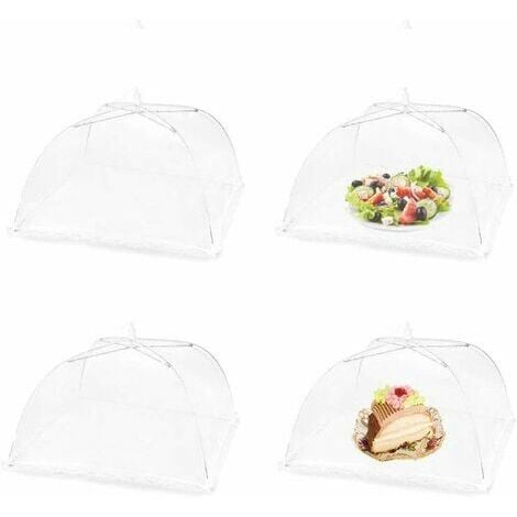 4pcs/set Plastic Food Cover, Modern Mesh Food Tent For Kitchen