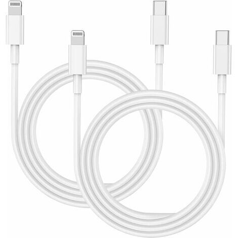 2 Pack USB C to Lightning Cable 1m, iPhone Charging Cable Apple