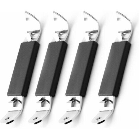 4 Pieces 11x2.3cm Magnetic Bottle Openers, Stainless Steel Manual Bottle Openers Punch Can Tapper with Magnet for Drinks Beer Cans (1/5)
