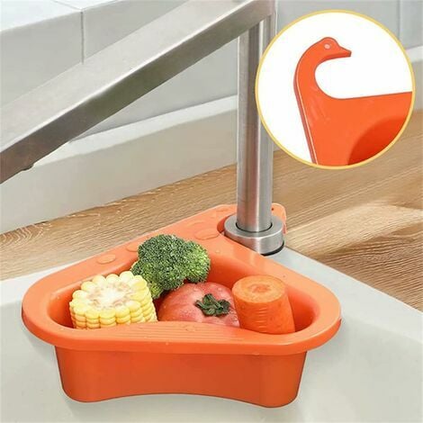 Foldable Corner Sink Rack Triangle Dish Drying Rack for RV Fruits Cups