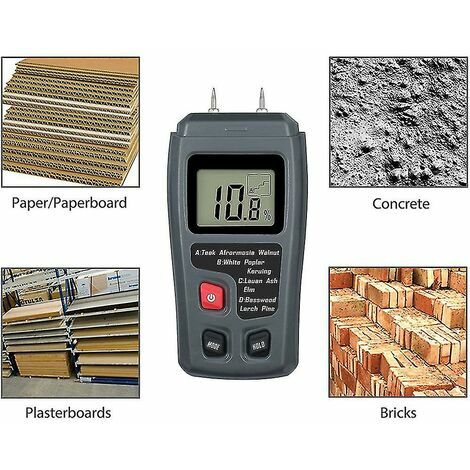 Wood Moisture Meter 0-90% Damp Meter BlackBlack