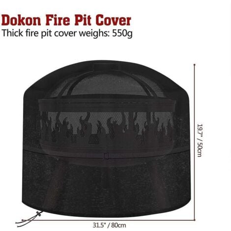 Snow-Large fire pit cover, waterproof, windproof, anti-uv, tear resistant 600d