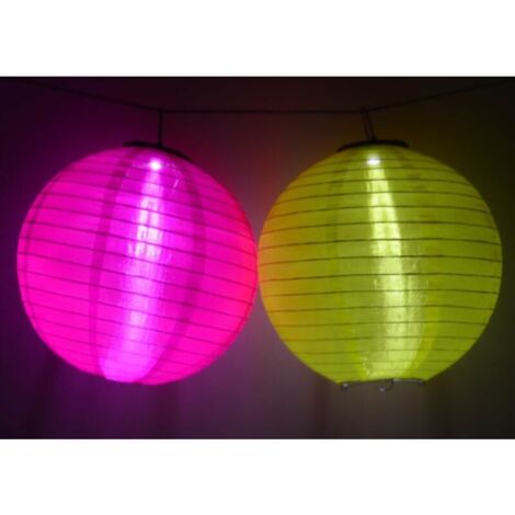 Chinese Lanterns 6 Pack 12in Waterproof LED Solar Cloth Chinese Lantern Outdoor Lantern