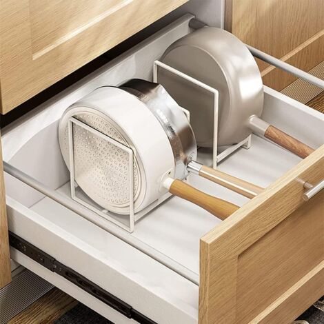 2pcs Vertical Dish Organizer Cabinets Plate Organizer for Cabinet