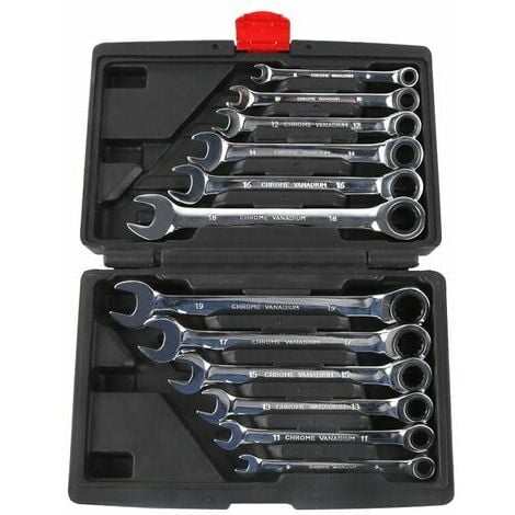 Set of 12 Spanner Combination Combination Ratchet Spanner Fixed Head