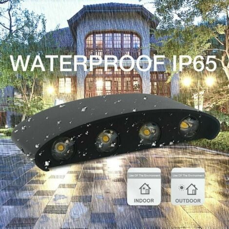 Orchid-Wall Light Indoor Black LED 8W Modern Wall Lamp, Aluminum Sconce Light Fixture, Up Down Spot Light Night Lamp for Living Room Bedroom Hall Staircase Pathway（Warm White），Fonepro