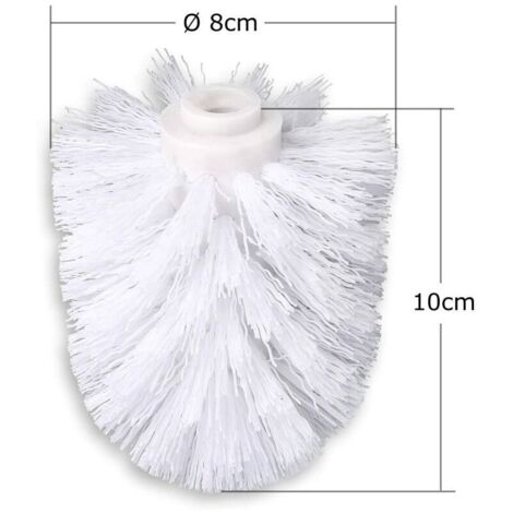 Pink  Pack of 3 Replacement Toilet Brushes Brush Head with Stainless Steel Handle for Toilets