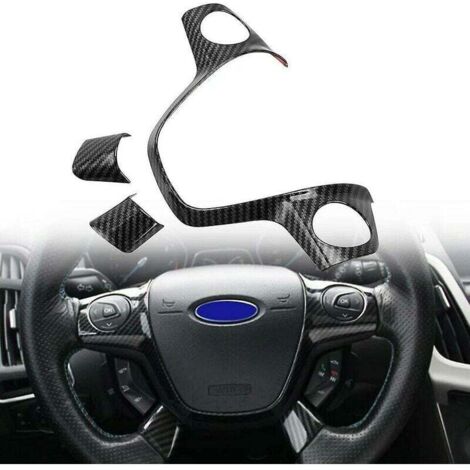 For Ford Focus/kuga Mk3 Carbon Steering Wheel Cover Trim 2012-2014