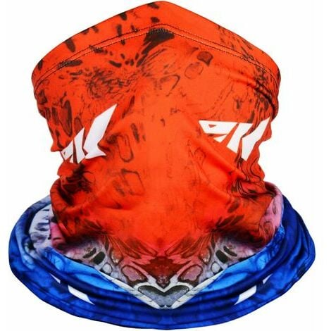 Outdoor Cycling Mask - UV Sun Protection Bib for Fishing, Hiking (Red Blue)