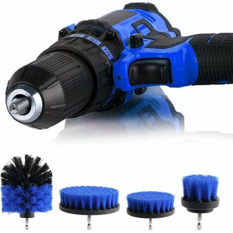 Drillbrush Soft Cotton Buffer and Scrub Brush 2 Piece Drill Powered Quick  Change Detailing Kit